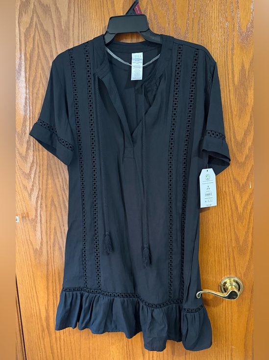 Time and Tru Other - NWT. Time and Tru Black Eyelet Ruffled Swim Coverup